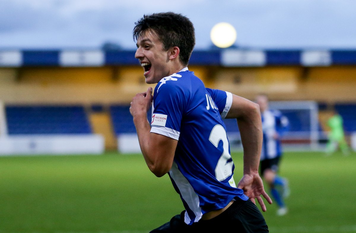 ChesterFC's tweet photo. 🤩A fantastic full debut capped with a first #Blues goal. 💙

📊 Congratulations to @Charliejolley00, who has been voted your #ChesterFC Man of the Match!

😆 The knee slide needs a bit of work though... https://t.co/br39bxixsh