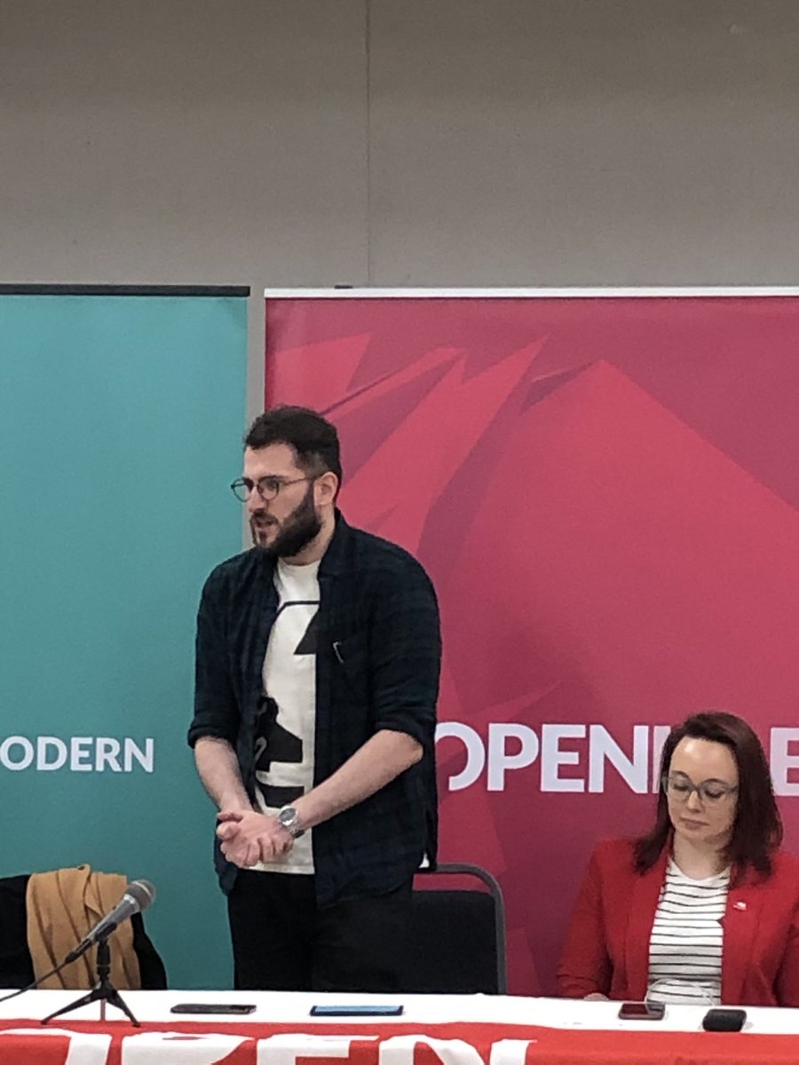 OpenLabour's tweet photo. .@PaulJSweeney talks passionately about how it is our job to make sure that when we celebrate achieving targets such as cutting carbon emissions, we must strive for a global effect, and stand with solidarity with workers around the world, to achieve climate justice. https://t.co/804ancELFw