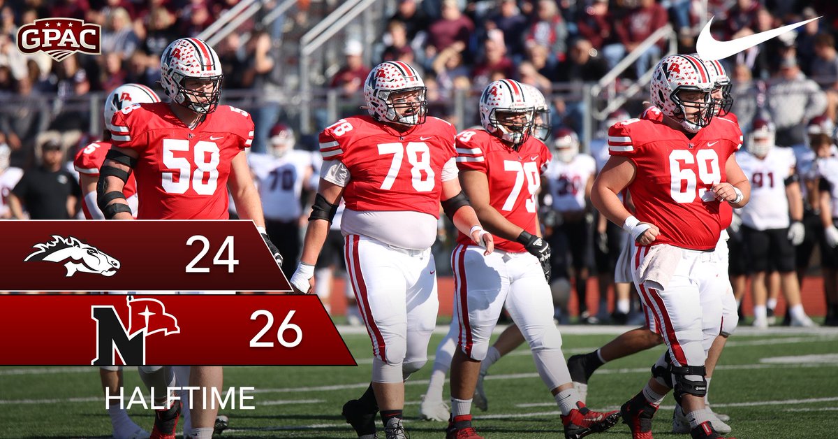 nwcraiders's tweet photo. FB | Raiders come back to take the lead into the half!

@nwc_fb | @GPACSports https://t.co/SAiYmjINml