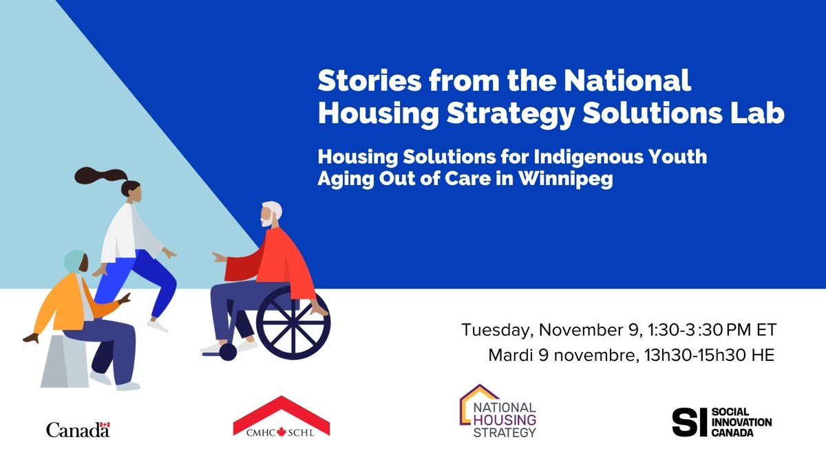 Join us on Tuesday, November 9, 2021 from 12:30-2:30 PM CT to learn about new approaches to housing solutions for young Indigenous adults transitioning out of the child welfare system! <a href="/HTFC_Winnipeg/">HTFC</a> <a href="/CMHC_ca/">CMHC</a> @FearlessR2W #housing #innovation #cdnpoli  sicanada.org/event/stories-…