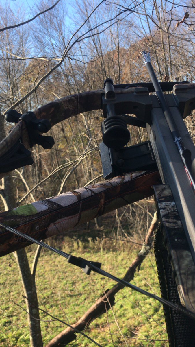 Beautiful day to be high, in a tree stand #excalibur #grimreaperbroadheads #fastfood #bringinghomedinnerihope #whacknstack #whackmaster #archery #crossbow