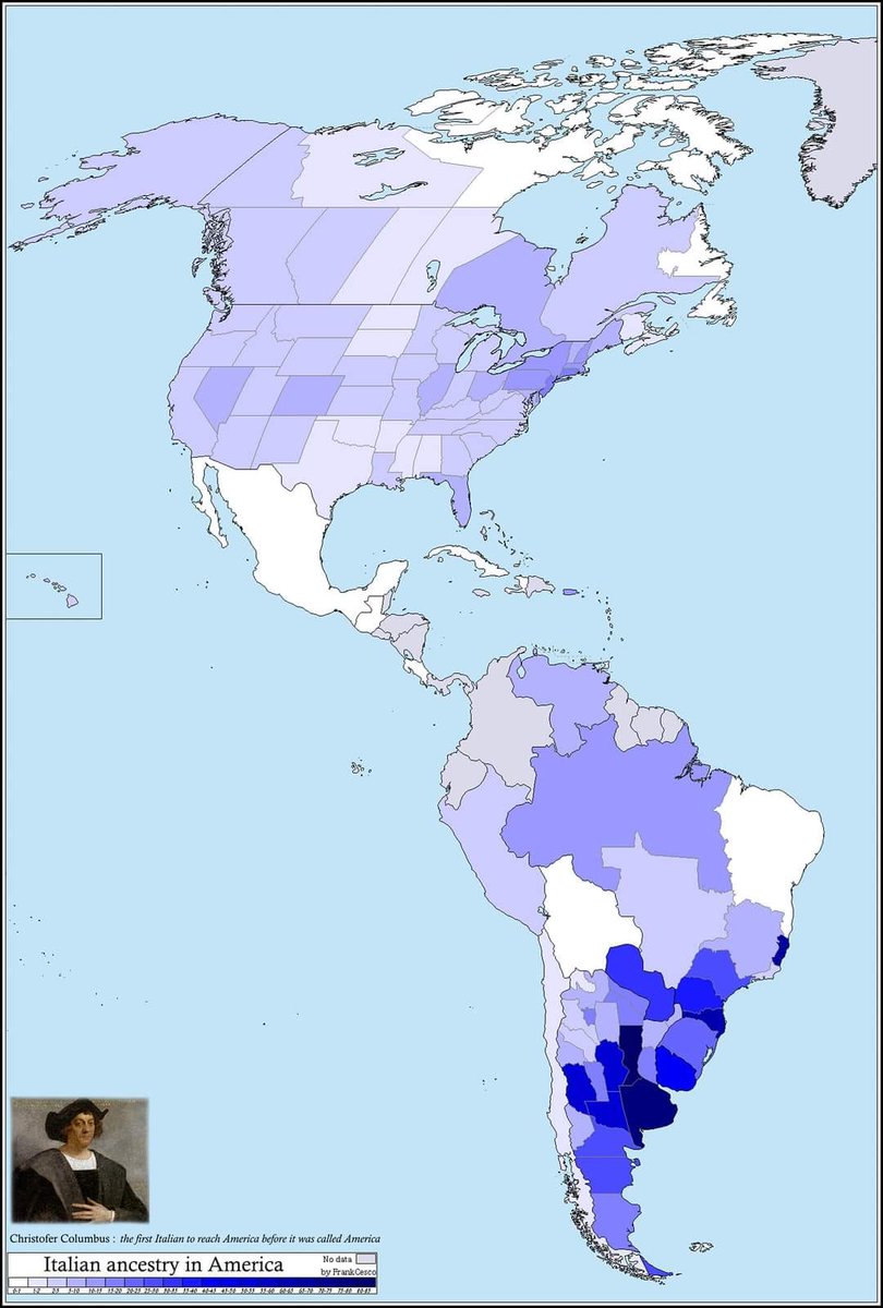 CollegeStTdot's tweet photo. Italian ancestry in the Americas. https://t.co/KCFYbLIZtA
