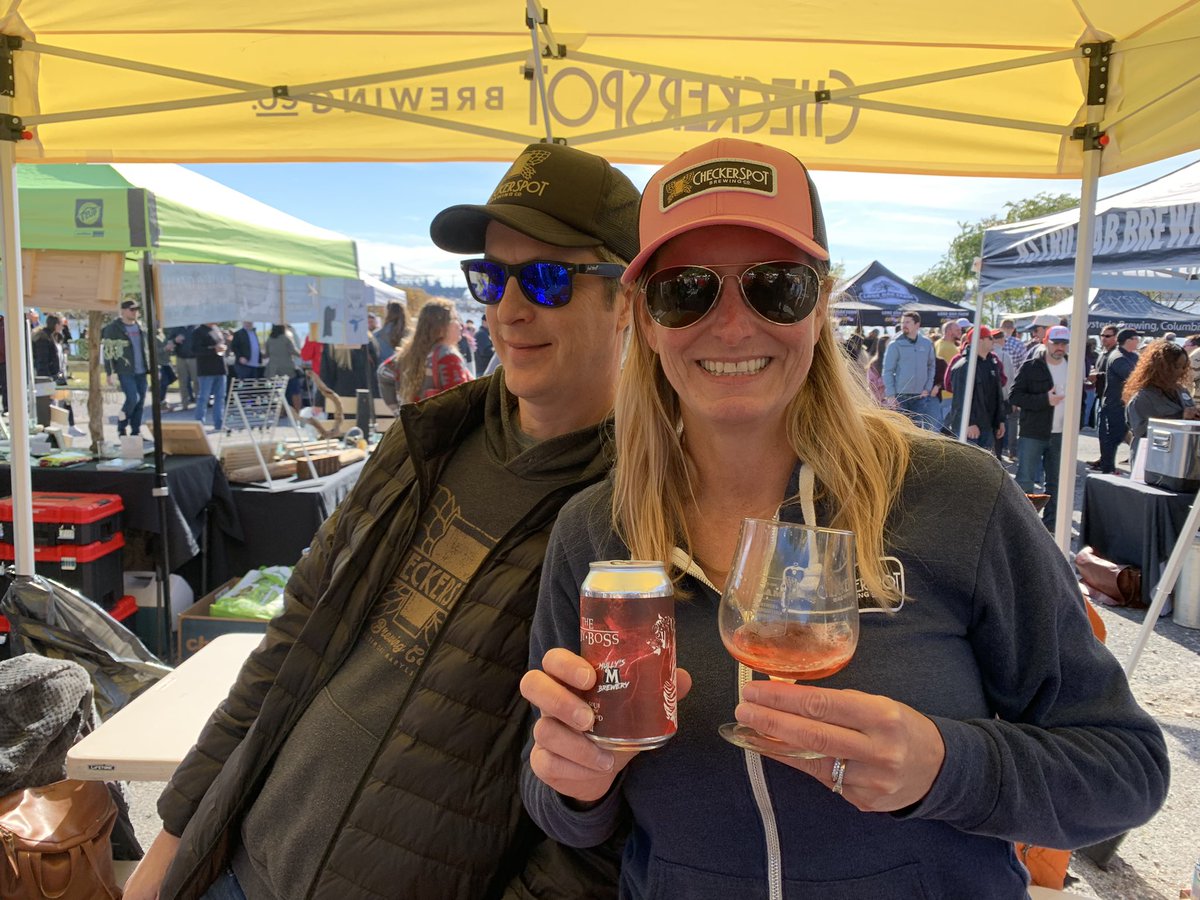 BaltoBeerBaron's tweet photo. Rob &amp; Judy Neff of @CheckerspotBC might just be the best brewing couple in the whole damn world! @MDBrewers https://t.co/oXo1XcDSKR