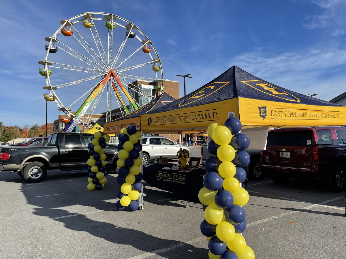 AngelaFlemmer's tweet photo. @etsucon had a blast tailgating this morning with our new Dean Dr. Horsey!!! Seeing old friends and graduates from across the years makes it so worthwhile! https://t.co/eTDi6ZXTU0