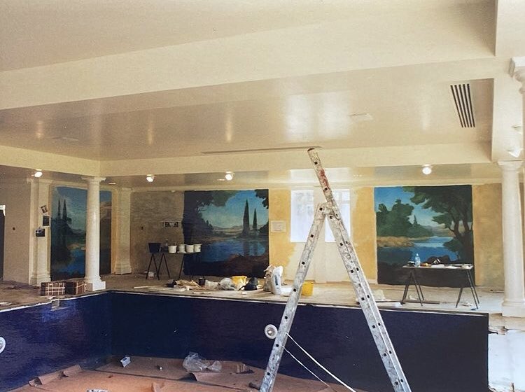 Danesfieldhouse's tweet photo. A Work of Art ⭐️ Some lovely images have come out of the woodwork of the construction of our spa 20 years ago 🎨 @Spa_Danesfield
#history #construction #builders #painters #artist #murial #wallart #stepbackintime #spa #foundations #spaday #localspa #spailluminata https://t.co/H5cjvXz9hP