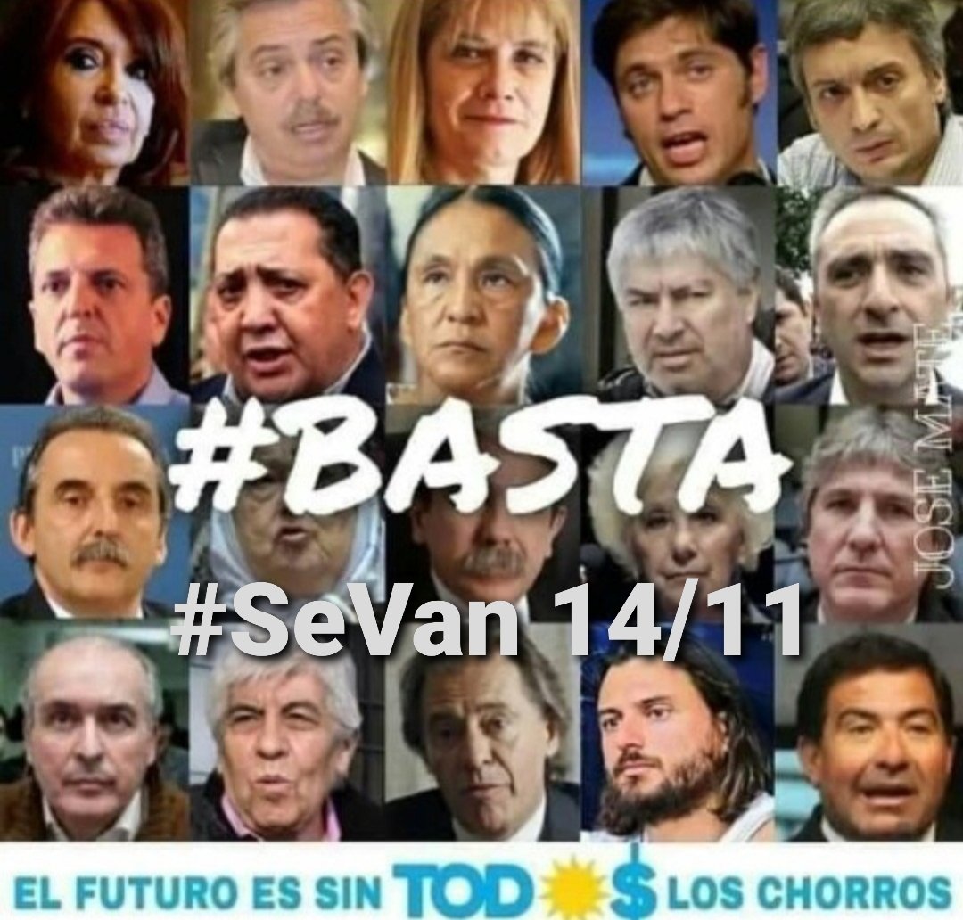No se puede traicionar la última esperanza de la NACIÓN. 
Con el kirchnerismo NO SE PACTA.
#SeVan.   Compartilo