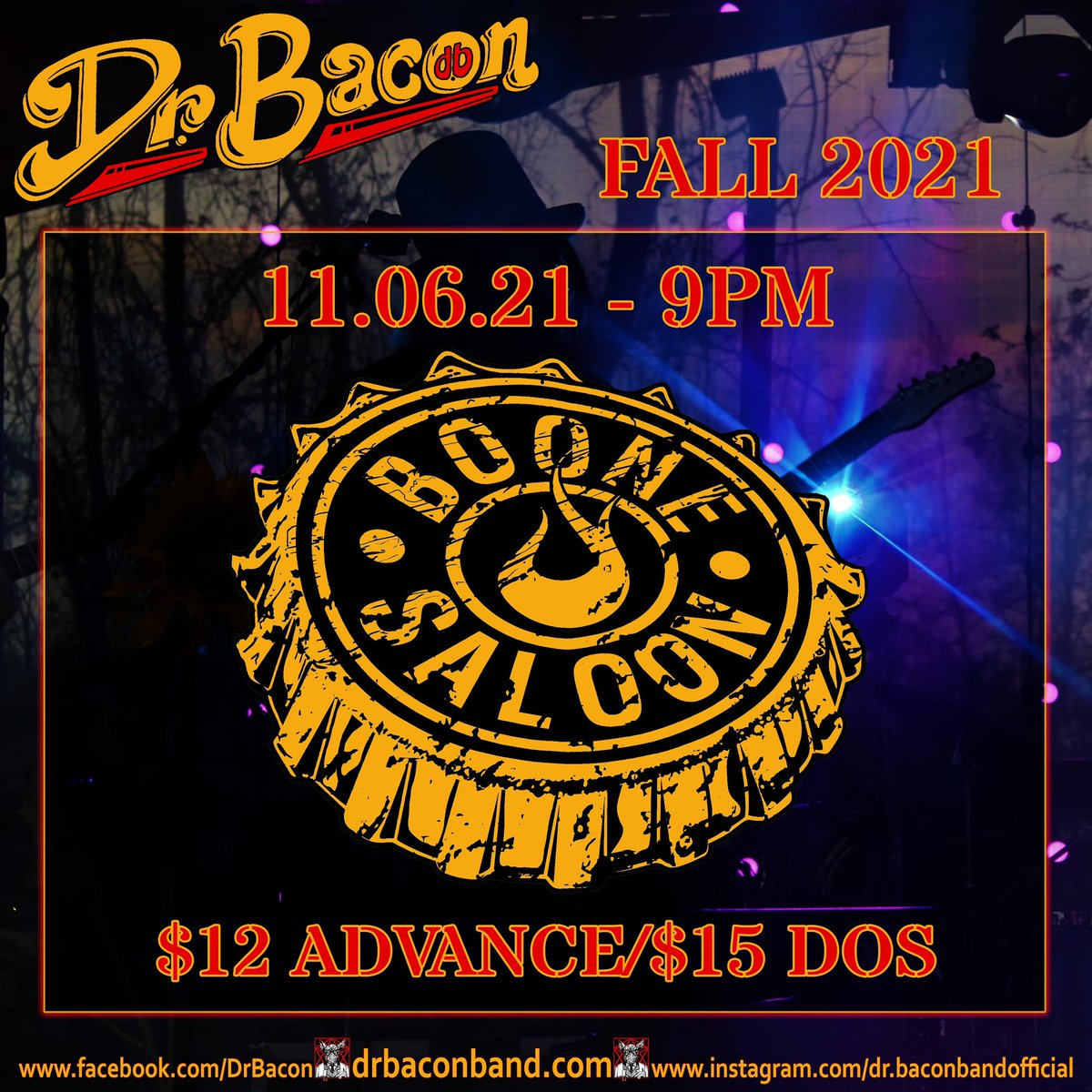 Tonight at <a href="/BooneSaloonBar/">Boone Saloon</a> !
Come get wild with us, #BooneNC !
Tickets available at eventbrite.com/e/dr-bacon-boo…

#Boone #DowntownBoone #WNC #WNCMusic #BooneMusic #TheHighCountry #Bacon #DrBacon