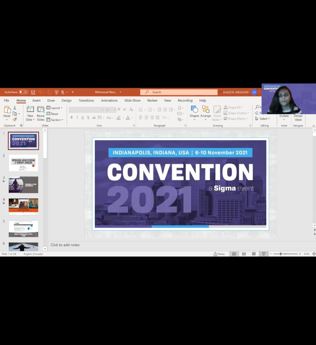 ShaistaMeghani's tweet photo. #SigmaCONV21 Presenting my work virtually to the global audience at an international arena in this year's 46th Biennial Convention 2021, Indianapolis, USA. I also recieved a Mu Sigma Chapter Award to present my work. @SigmaNursing @UAlbertaNursing https://t.co/GyGwcEtO9m