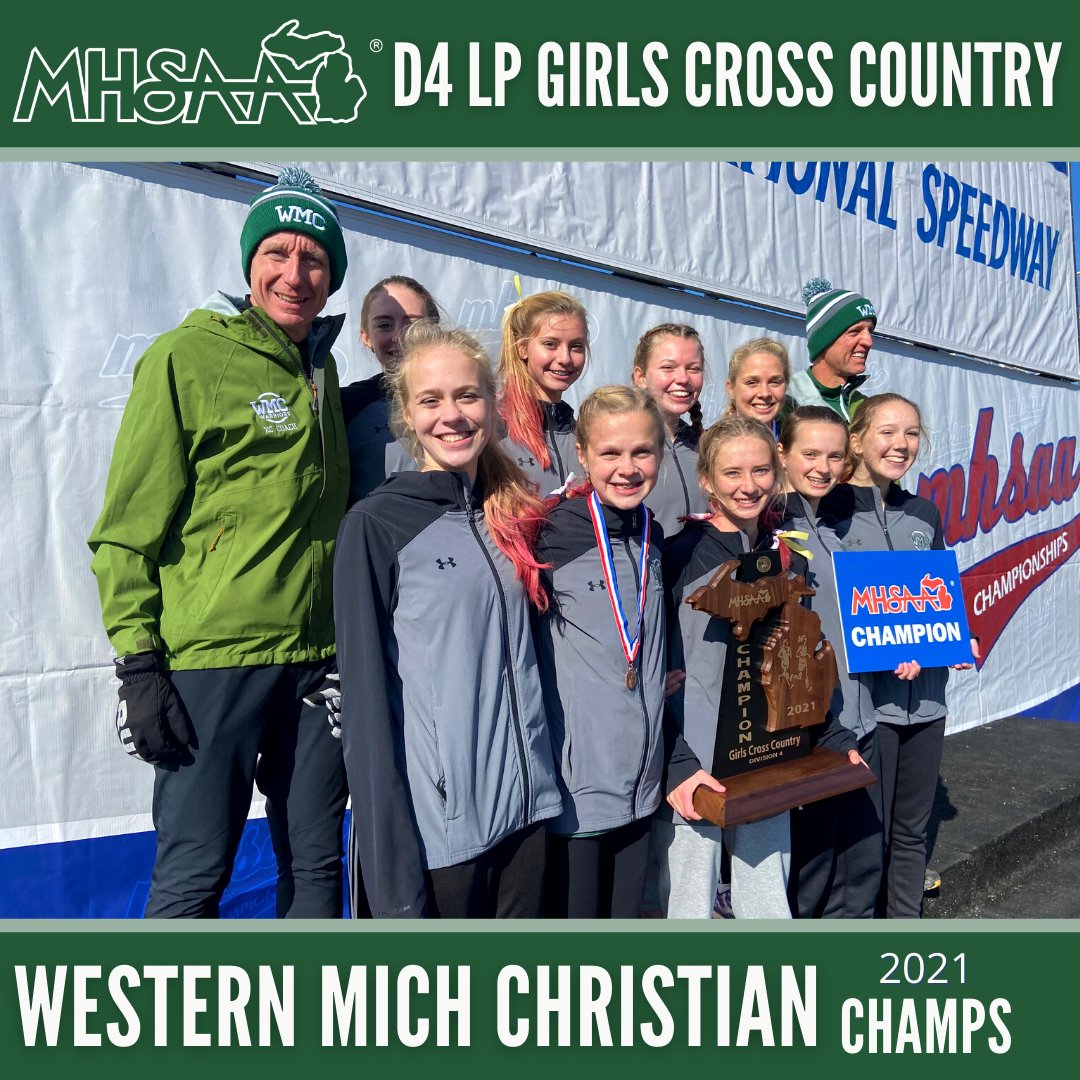 MHSAA's tweet photo. 🏃‍♀️D4 LP GIRLS CROSS COUNTRY FINALS: VanderKooi Joins Elite Champions Club, Leads WMC to 1st Team Title 🏆
>> https://t.co/hbWGmUkVdN
#congrats #champions #MHSAA https://t.co/prjGmsYYXn