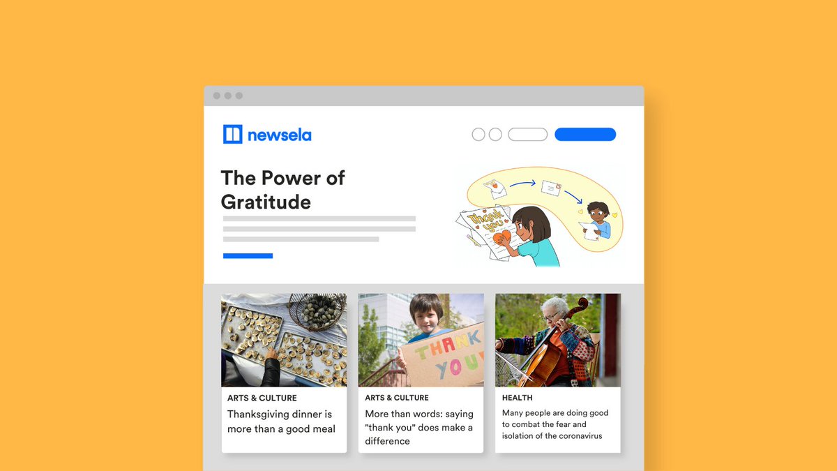 Kick off this month of thankfulness with our Text Set on the power of gratitude! 

From an article on how to write a thank you note to a poem on thankfulness, we have  lots of content to celebrate this season. 💙  newse.la/3EJGtvs