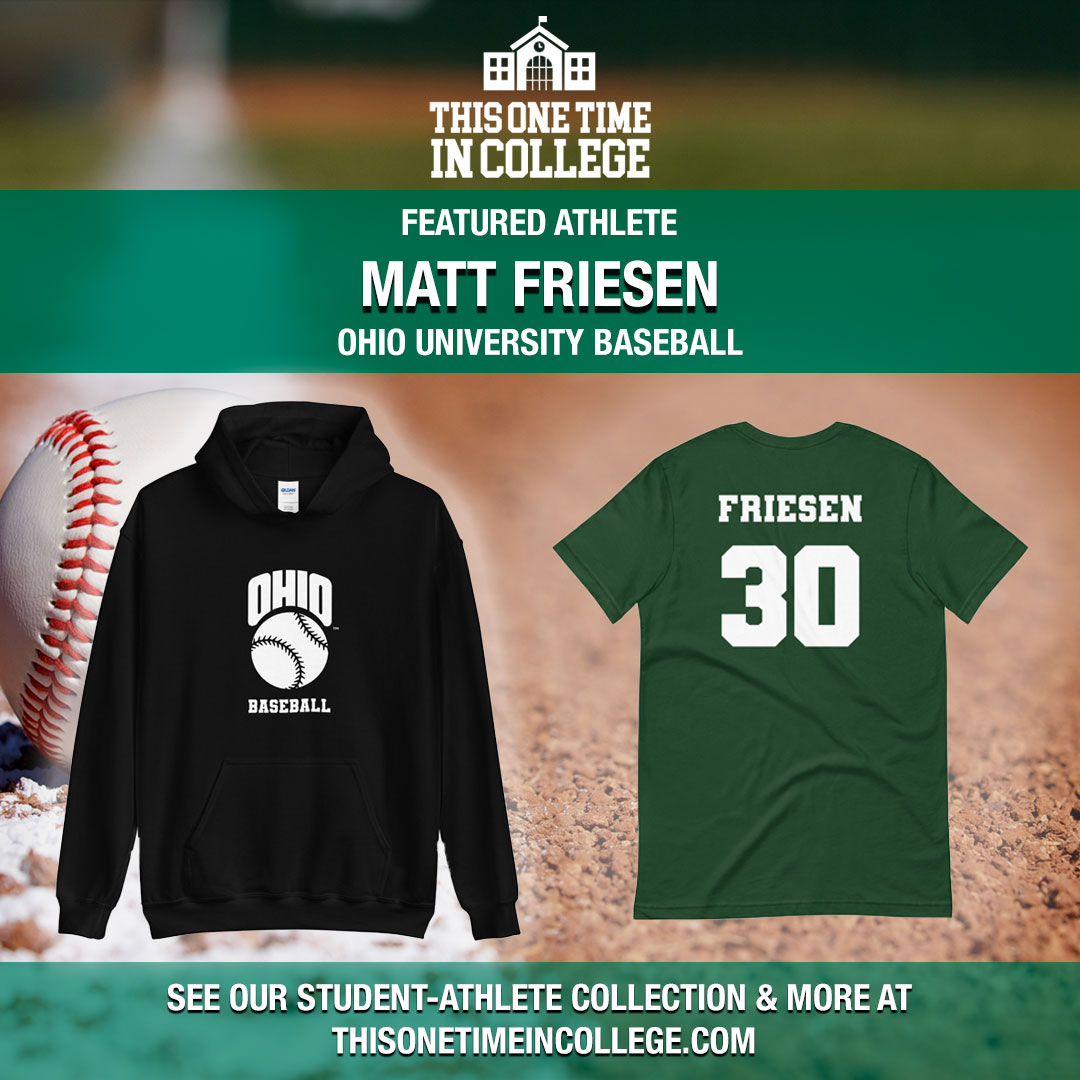 We're excited to announce that Matt Friesen has partnered with our sister store, This One Time in College! ⚾️ Shop Matt's exclusive jersey apparel at: ow.ly/Y4iN50GHmVv <a href="/matthewfriesen1/">Matt Friesen</a> <a href="/Ohio_Baseball/">Ohio Baseball</a> #ohiouniversity
#ohiouniversitybaseball