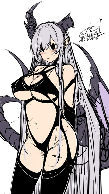 モンスター娘って描いてて楽しいよね

という落書き、仕上げるかは未定!! 