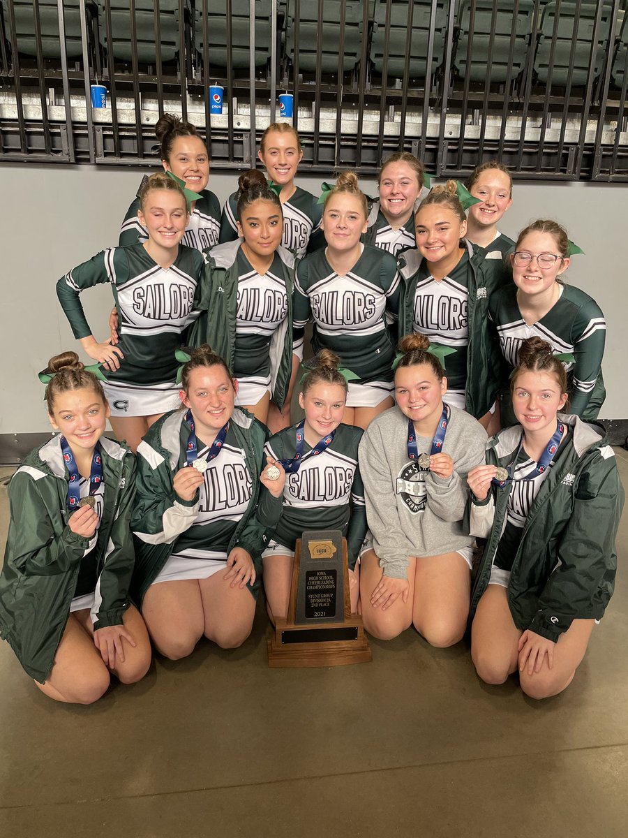 We had a great day at State Cheerleading! Cheer/Dance placed 5th and Stunt Group came home with 2nd place!! 🏆🎉 Thank you to everyone who came out to support us! 💚⚓️
