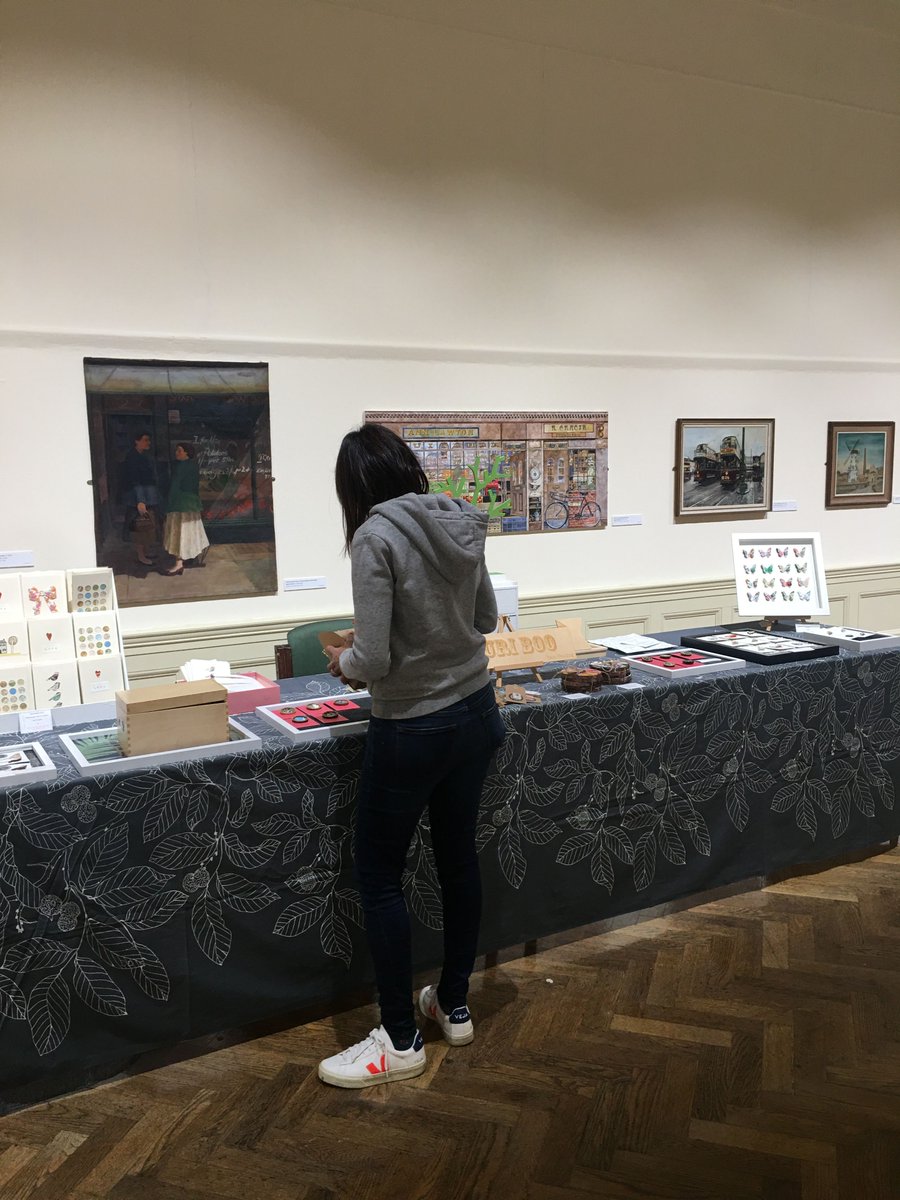 Preparations for tomorrow's Oxton Art Fair. We are very excited to welcome back the Oxton Art Fair which is on tomorrow Sunday 7th November 10am-5pm. 
Lots of beautiful things to buy or just admire.