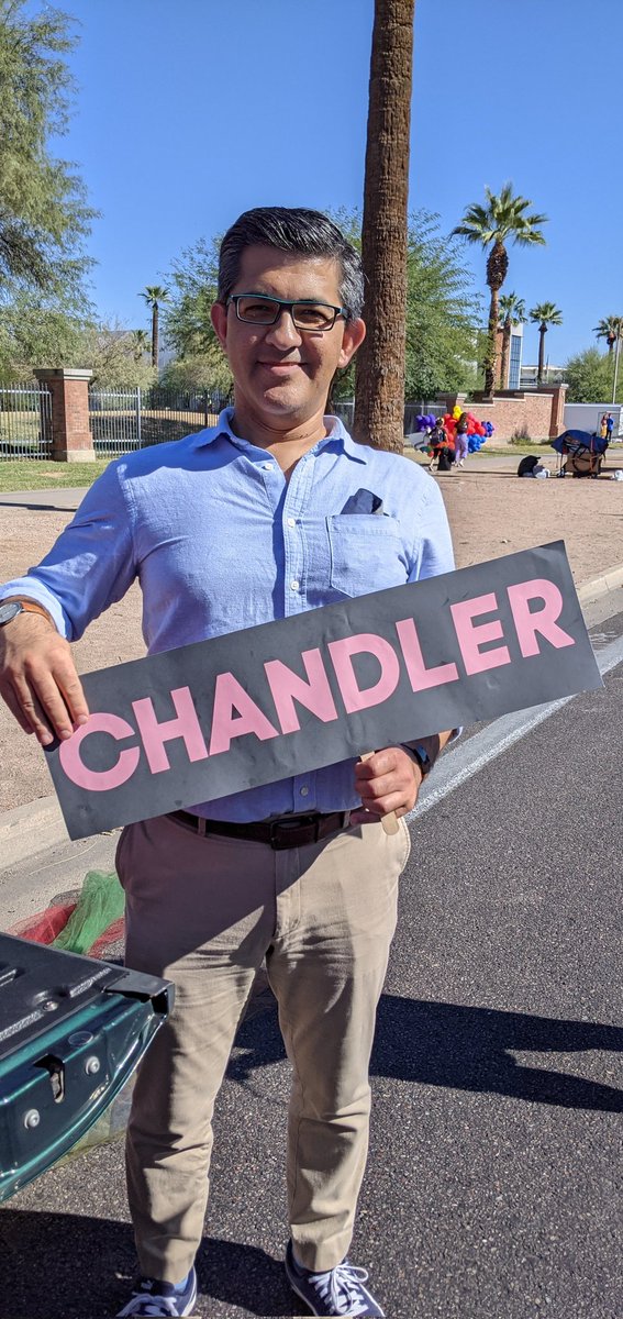 AJforArizona's tweet photo. Great Saturday morning, participated #phoenixparade w/ @MaricopaDems and represented #chandler. Nice to see so many friends . https://t.co/KC0bJ6hUNU