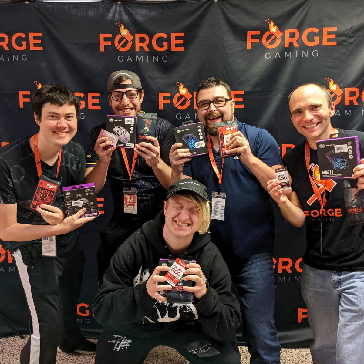 forgegamingus's tweet photo. Congrats to Team "Monitors Off" for winning our VALORANT  COMPETE tournament! What a competition! Going home with @playeronecoffee and Cooler Master MM711 peripherals! #forgegaming #lan17  #GG #IRL #gaming #riotgames https://t.co/zMEXxIc5yH