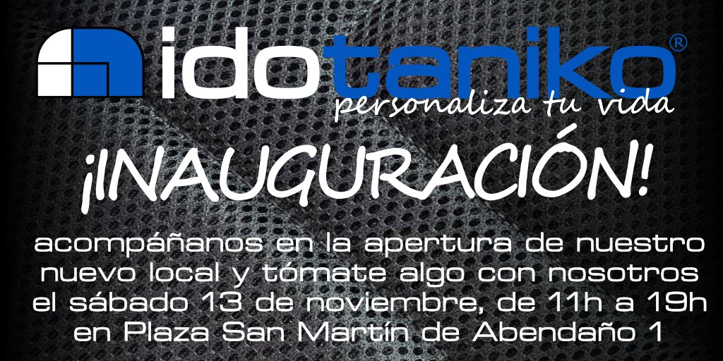 🎈🎉¡INAUGURACION!🎉🎈
Acompáñanos en la apertura de nuestro nuevo local y tómate algo con nosotros 🧀🍺🥧🥤
📆Sábado 13 de noviembre
⌚De 11:00 a 19:00
📍Plaza San Martín de Abendaño 1