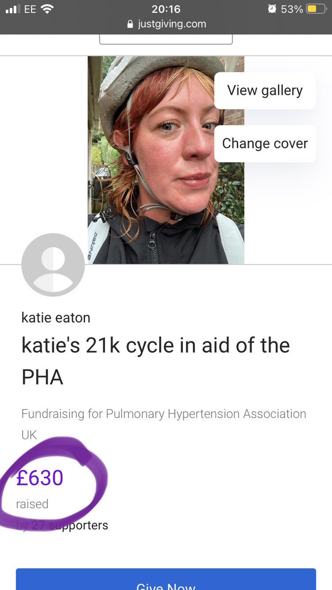 £630 raised for the @PHA_UK so far. Please donate if you can! Bike ride is tomorrow….looks to be a windy one. Link to my just giving page: bit.ly/3bTJyMZ