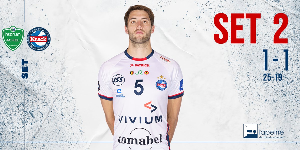 We verliezen onze eerste set van het seizoen... 
C'mon boys, volgende set knallen! 👊🏼