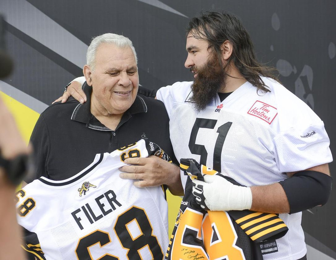 The first time I stepped foot in Ivor Wynne as a Ticat, I was shocked to see #68 with my name on the back. It was an absolute privilege to wear that jersey. I’m thankful for all the conversations, post practice lunches, and stories I had with Ang. Today is a sad day.