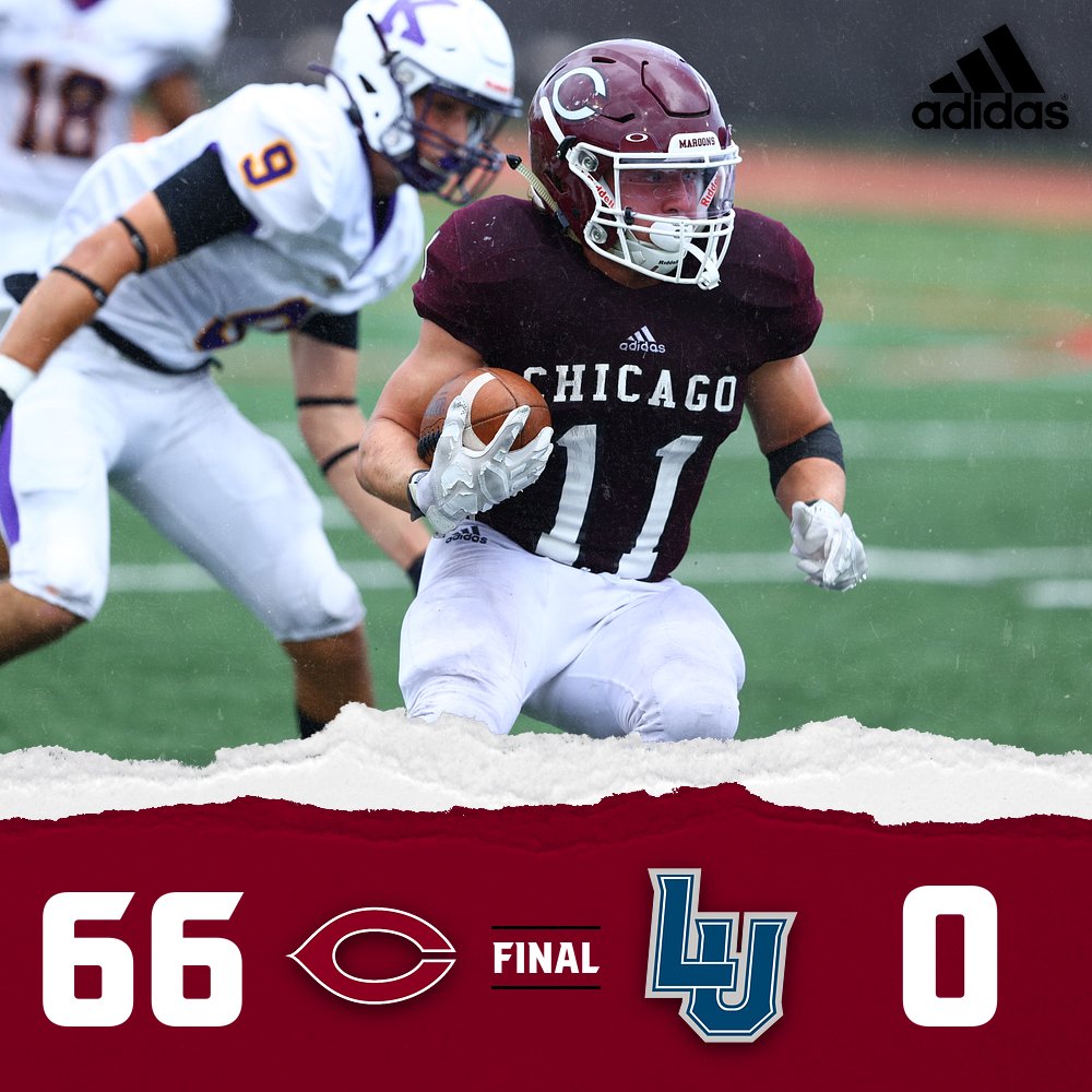 uchicagoath's tweet photo. FBALL FINAL: #Maroons 66, Lawerence 0. #MaroonMade #RollRoons #UChicago #AllIn https://t.co/iQmUNcAgmT