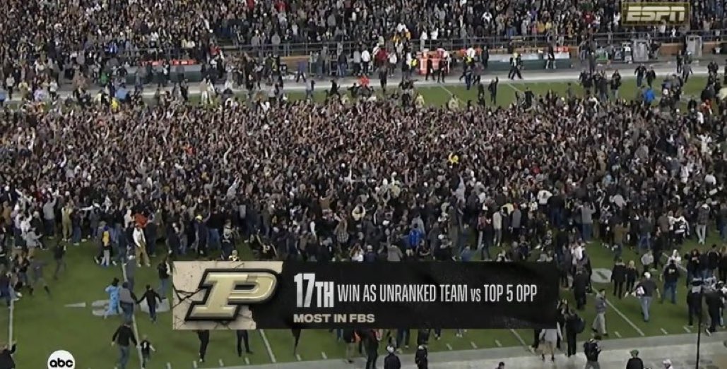 DOWN GOES MICHIGAN STATE ⚔️

Purdue wins their 17th game against a Top 5 team when unranked. 

MOST IN COLLEGE FOOTBALL.