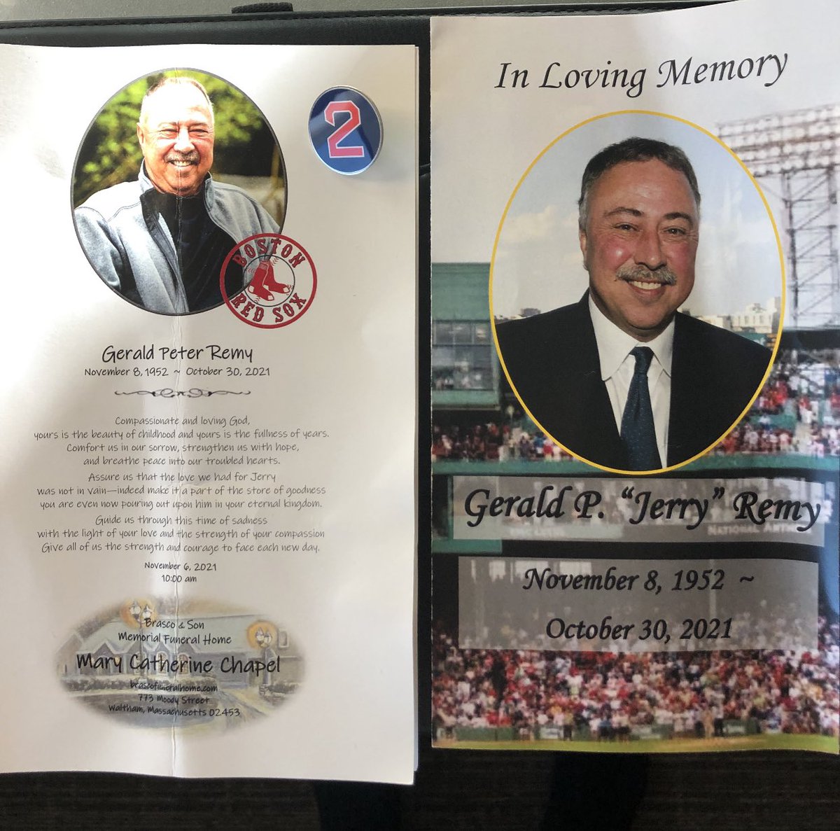 DonOrsillo's tweet photo. Tough day today. Saying goodbye to family is never easy. Thank you to Phoebe Remy and the entire Remy family for inviting me to the  Family Ceremony today. #RIPRem https://t.co/kqO2P0Tl0F