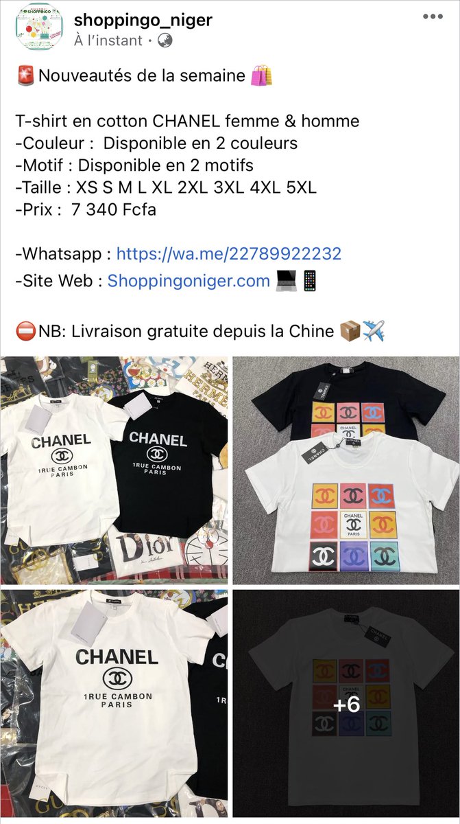 ShoppingoNiger's tweet photo. 🚨Nouveautés de la semaine 🛍

Whatsapp : https://t.co/FrtKlET0LH

-Instagram : https://t.co/aWVfNT7vKR?

-Facebook : https://t.co/nunPzd3yuf

-Site Web : https://t.co/WVS1Rut6uR 💻📱

⛔️NB: Livraison gratuite depuis la Chine 📦✈️ https://t.co/wSfCzTJTC0