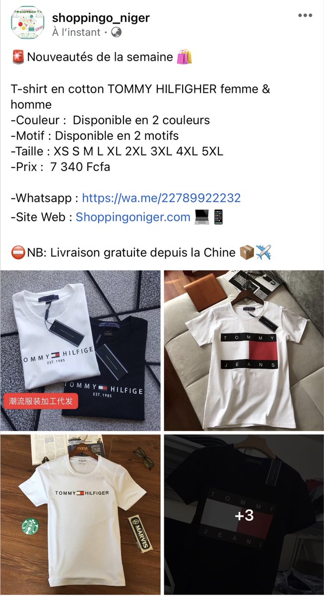 ShoppingoNiger's tweet photo. 🚨Nouveautés de la semaine 🛍

Whatsapp : https://t.co/FrtKlET0LH

-Instagram : https://t.co/aWVfNT7vKR?

-Facebook : https://t.co/nunPzd3yuf

-Site Web : https://t.co/WVS1Rut6uR 💻📱

⛔️NB: Livraison gratuite depuis la Chine 📦✈️ https://t.co/fv4FacEHdN