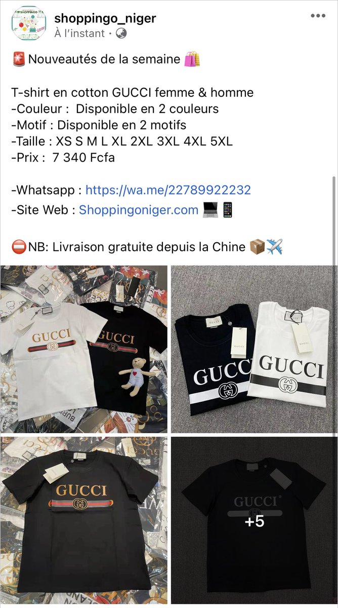 ShoppingoNiger's tweet photo. 🚨Nouveautés de la semaine 🛍

Whatsapp : https://t.co/FrtKlET0LH

-Instagram : https://t.co/aWVfNT7vKR?

-Facebook : https://t.co/nunPzd3yuf

-Site Web : https://t.co/WVS1Rut6uR 💻📱

⛔️NB: Livraison gratuite depuis la Chine 📦✈️ https://t.co/fv4FacEHdN
