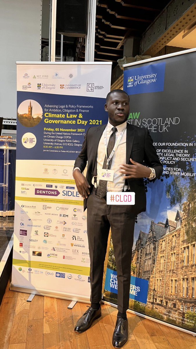 Dami_Oguntade's tweet photo. Delighted to have participated in the @UofGlasgow #cop26 Climate Law and Governance Day #CLGD event organized by the @CLGInitiative & @UofGCILS in partnership with the @Cambridge_Uni & the @UniStrathclyde https://t.co/S60FIqHZyQ