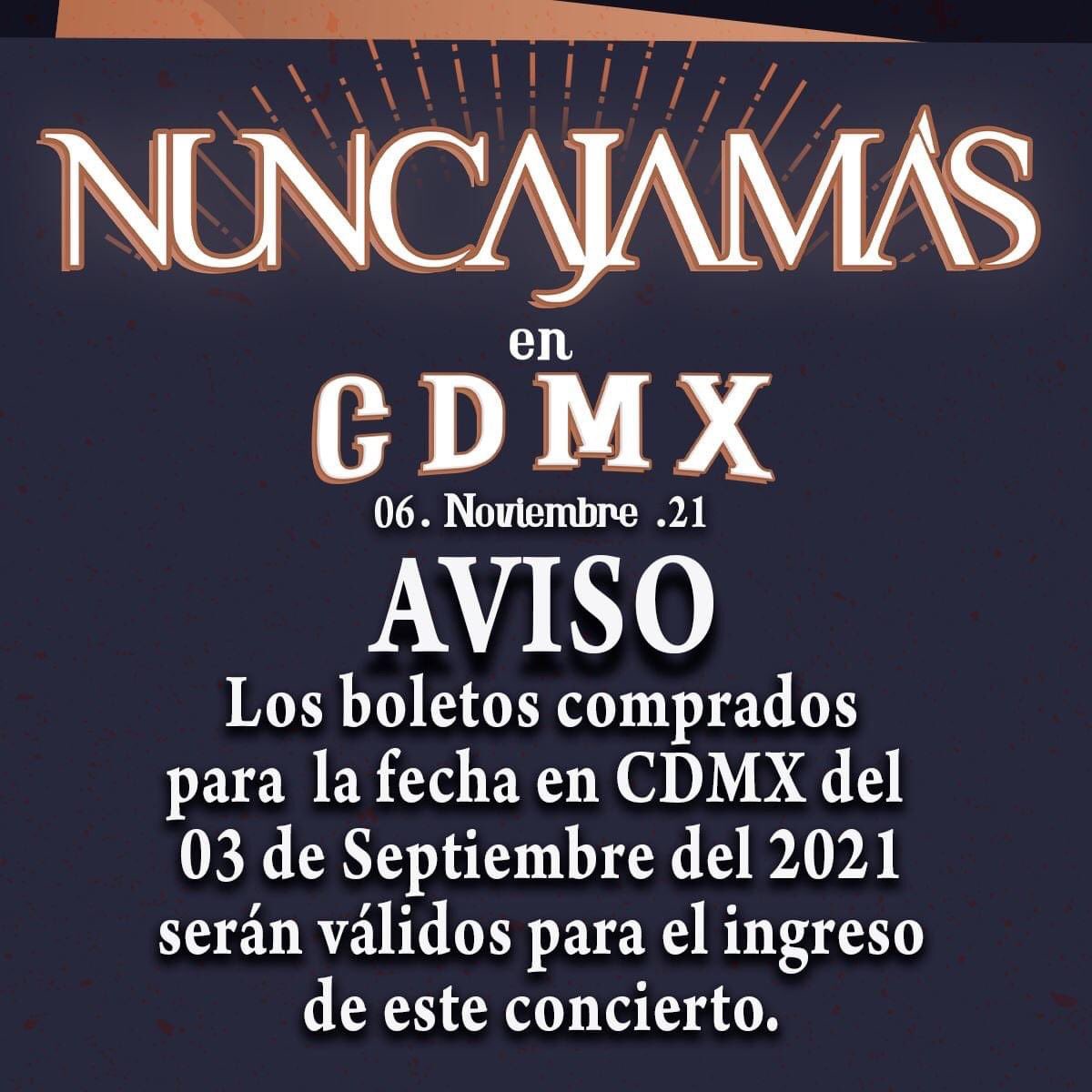 NuncaJamasBand's tweet photo. Hoy en la CDMX https://t.co/8FjkGaNJ6a https://t.co/hHuGDTfCuE