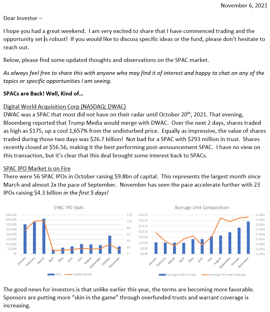 valwithcatalyst's tweet image. Latest #SPAC market thoughts. Happy to discuss/debate. Enjoy the weekend! 

#SpacSquad  
@SpacGuru @LeaderSpac @JulianKlymochko @spac_attack @spac_insider @SPACtrack @SpacBobby @valuepretender @SpacWarrants @Spacul8r @spacanpanman @SPACtrack @blangb @jonsindreu @JonahLupton