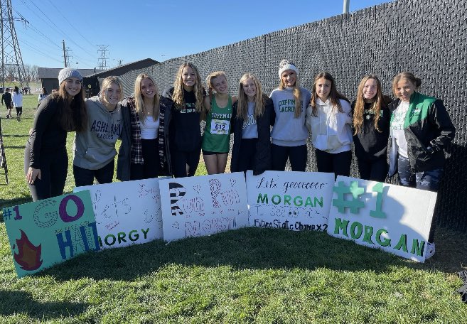 ☘️ Love seeing the team supporting each other!  Congrats on running at States, Morgan.  Looking forward to Lacrosse season.  #RockPride
