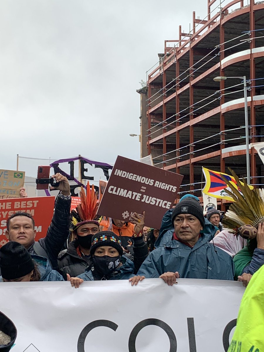 Indigenous peoples, from all over the Americas took over Glasgows streets today! This should be amplified. #COP26