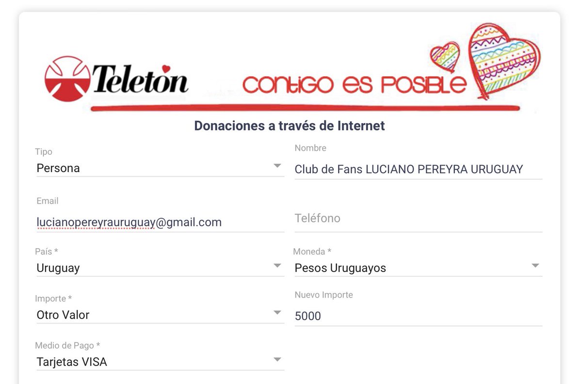 LucianerasURU's tweet photo. Otro año más presentes colaboraron con @teletonuruguay… Vos ya te sumaste? Entre todos podemos! 

#darlomejordenosotros 

@LucianoPUruguay @LucianoPereyra @NicoGaribotti @UMUruguay
 
#teletonuruguay #teleton2021 #teleton #uruguay https://t.co/CKIbgj9moC
