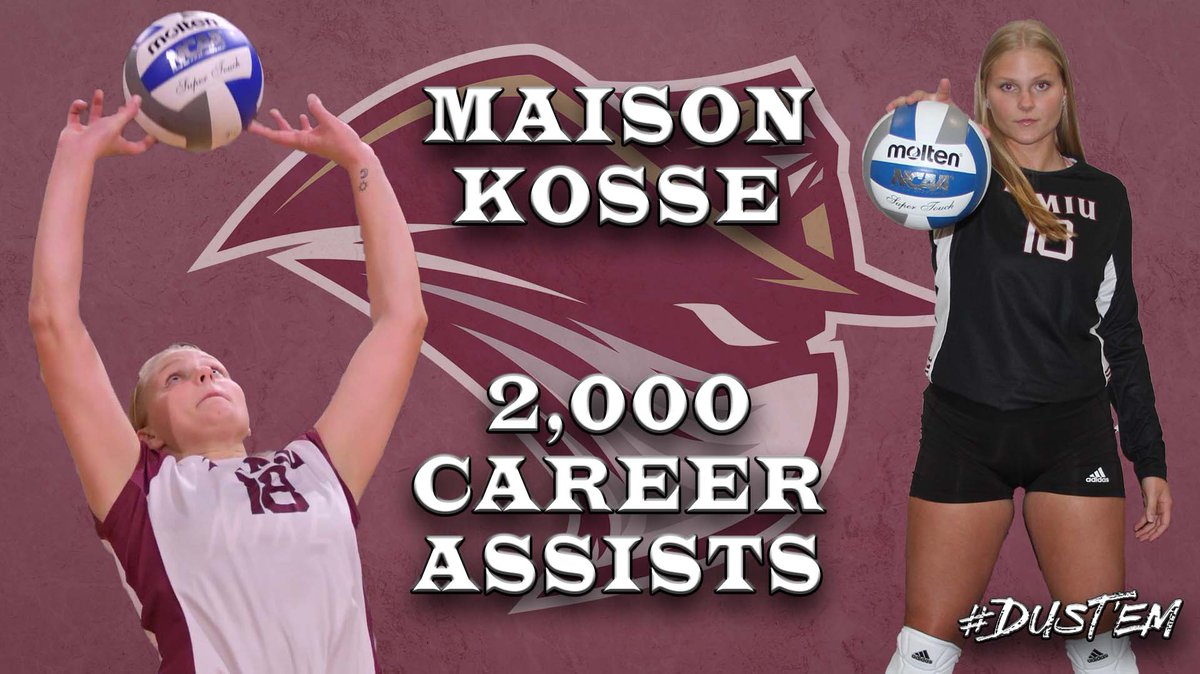 TAMIUAthletics's tweet photo. 🚨RECORD BREAKERS!!!🚨

@mackenziecat8 breaks the 13-year career kills record of 1,095 with 23 kills to put her atop the record book with now 1,113

@mdkvball became the 4th Dustdevil in history to break 2,000 assists in a career. She now has 2,035, 25 away from 3rd

#DustEm🤘 https://t.co/BzAqn0UeoM