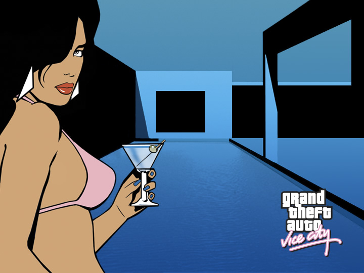 nbajambook's tweet photo. Stephen Bliss' 2002 promo art for Grand Theft Auto: Vice City on the PlayStation 2. https://t.co/A3FE50SATg