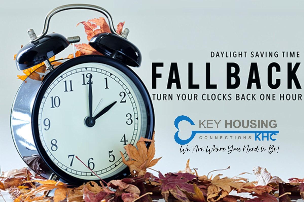 KeyHousingCo's tweet image. Reminder to set your clocks back 1 hour tonight!

#keyhousing #daylightsavings #fallback