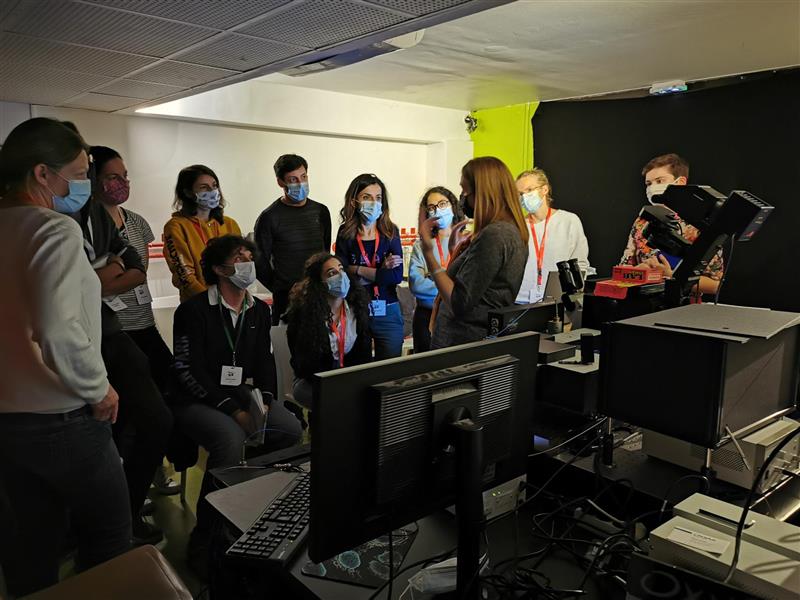 Bourg_N's tweet photo. @S_LevequeFort and @surabhi_ks are presenting and demonstrating spectral demixing for reliable multicolor STORM on @abbelight #SAFe360 https://t.co/CPisdHVcUl