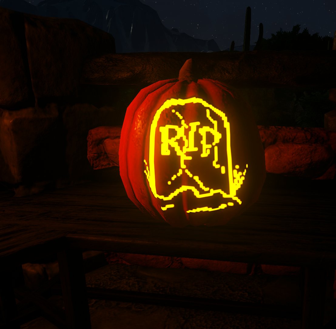FPumpkin0214's tweet photo. Awesome Fright Fest Today!!  Thanks to all the cast and ARKitects who made it possible! Special Shout out to Toilet Paper for these awesome pumpkin carvings @ARKitects_Ark @NoelosaurusR https://t.co/HbkWnZOfa1
