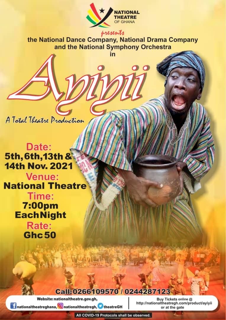 nfaoforiatta's tweet photo. #Ayiyi is worth every penny spent at the #NationalTheatreOfGhana

Entertain family &amp; friends with this riveting experience of Ghana in 2hrs of dramatic scenery portrayed by some of Ghana's theatrical treasures.
Every region is portrayed.
Dont miss the next one
#WeDrawTheBox https://t.co/VUOS3phNRW