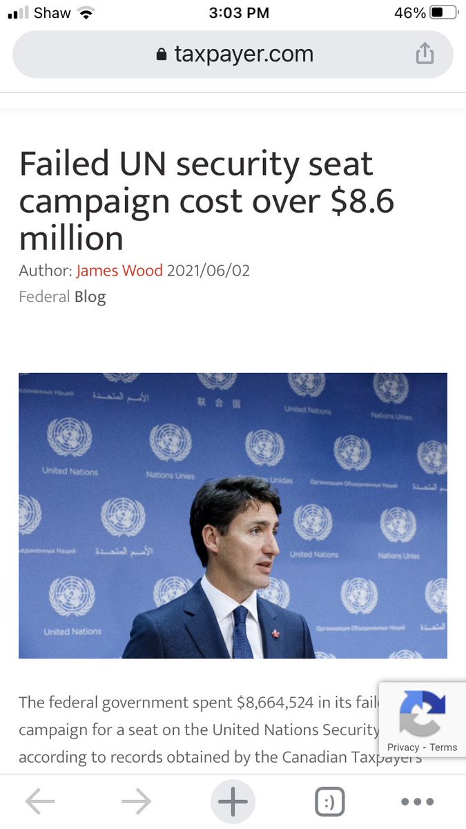 reminton100g's tweet photo. He wants this UN seat bad &amp; will f over anyone to get it. Wink wink  The fed govt spent $8,664,524 its failed campaign for a seat on the UN according to records obtained by the Canadian Taxpayers Federation. Coming in 3rd https://t.co/45YV0ZNDgE