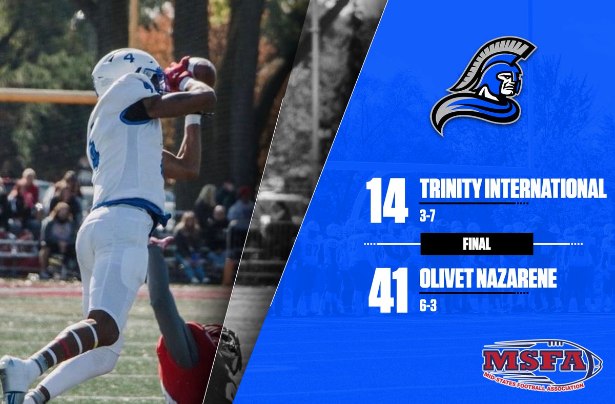TIU_Football's tweet photo. Final from Bourbonnais.

Your Trojans return home for their 2021 season finale and senior day next Saturday at noon!

#WeAreTIU #TIUfb #TIUvsONU #TrojanNation https://t.co/a0xbvRcCj3
