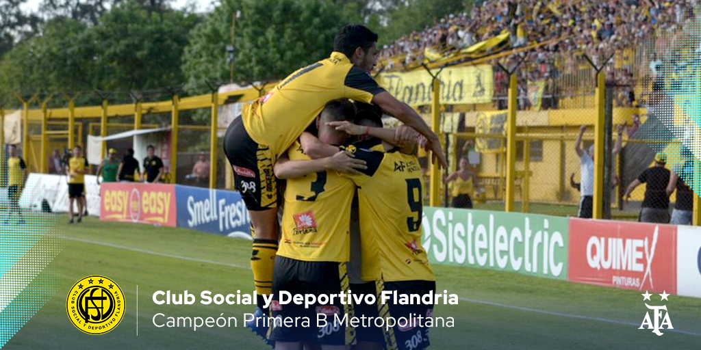 afa's tweet photo. #PrimeraB 🏆 @CSyDFlandria se consagró campeón del Torneo Clausura. ¡Felicidades! 👏👏

📝 https://t.co/HuMHtYEscL https://t.co/q8C6VMf7mT