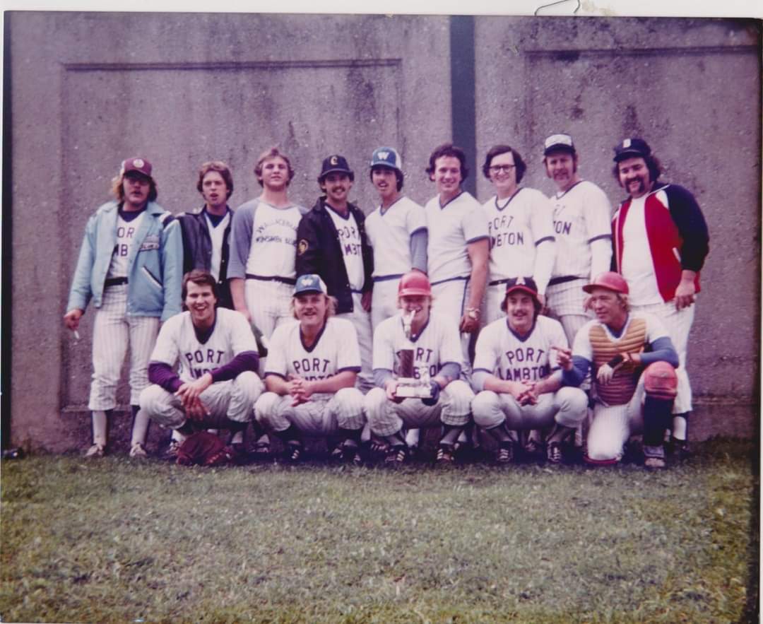 LambtonLugnuts's tweet photo. A blast from the past with some downriver legends...Port Lambton's last OBA Sr. Championship (1978) https://t.co/bu3KZq0Kb7