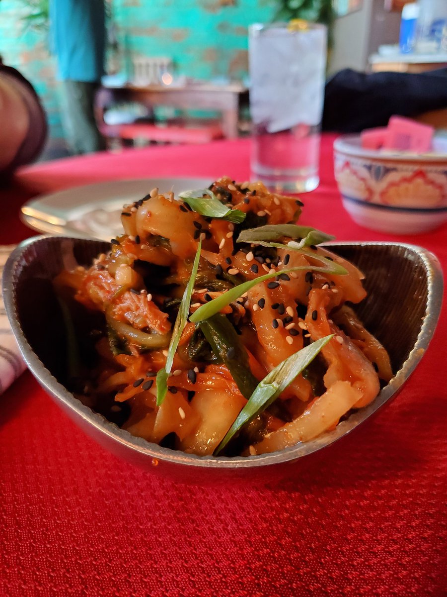 EmptySchell's tweet photo. First kimchi experience! With my BTS BFF @ncwvbtsarmy 💜 #BTSfood https://t.co/xb8vZRABKX