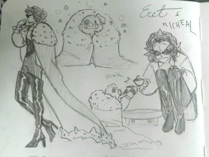 A king protecting a prince 
#eretfanart 