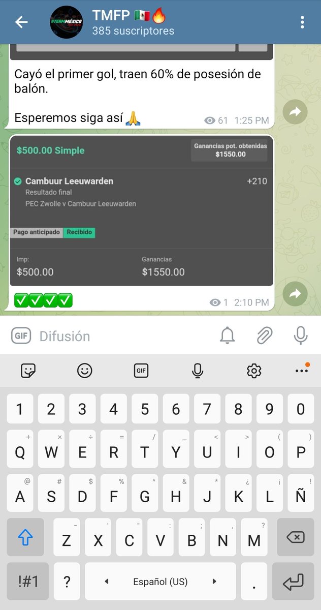 GSETBET's tweet photo. ✅✅✅
Seguimos con los buenos resultados.
Canal de TMFP: https://t.co/acpfavKYIS
#TMFP #FreePicks https://t.co/efXxSddVir