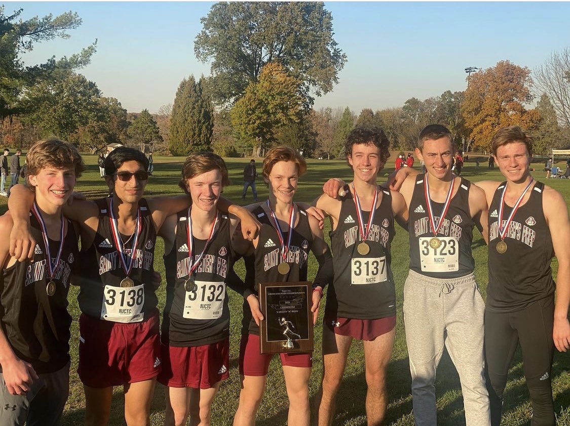 SPPAthletics's tweet photo. Congratulations to the @SPP_XCTF Marauders as they win the Catholic School Championships for the first time in school history! https://t.co/ccEz15xQzE